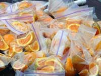 Orangen, hygienisch verpackt